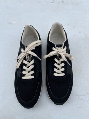 Clae Black Sneakers with Cream Laces